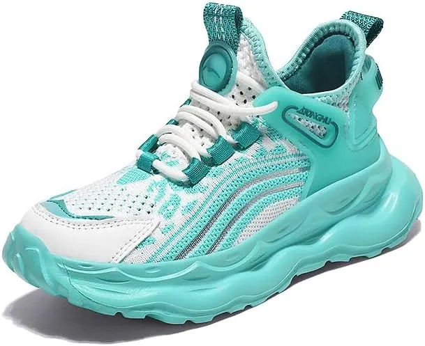 Axcone Kid's Sneakers Boys Girls Outdoor Non-Slip Cushioning Athletic Shoes Casual Soft Soled Breathable Basketball Shoes Running Shoes