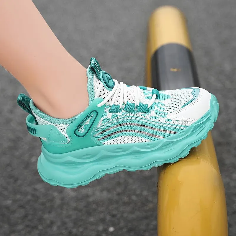 Axcone Kid's Sneakers Boys Girls Outdoor Non-Slip Cushioning Athletic Shoes Casual Soft Soled Breathable Basketball Shoes Running Shoes