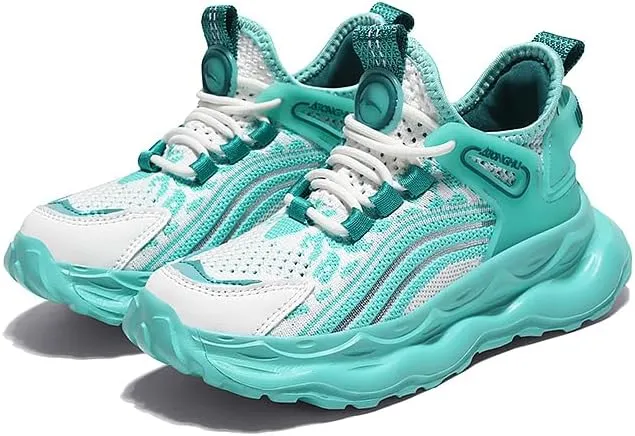 Axcone Kid's Sneakers Boys Girls Outdoor Non-Slip Cushioning Athletic Shoes Casual Soft Soled Breathable Basketball Shoes Running Shoes