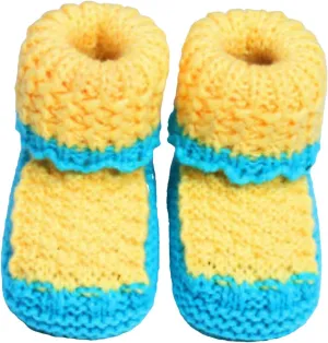Baby Boys Girls ink Booties Newborn Infant Hand Knitting Crochet Toddler Cozy Shoes Non Slip rib Winter Booties