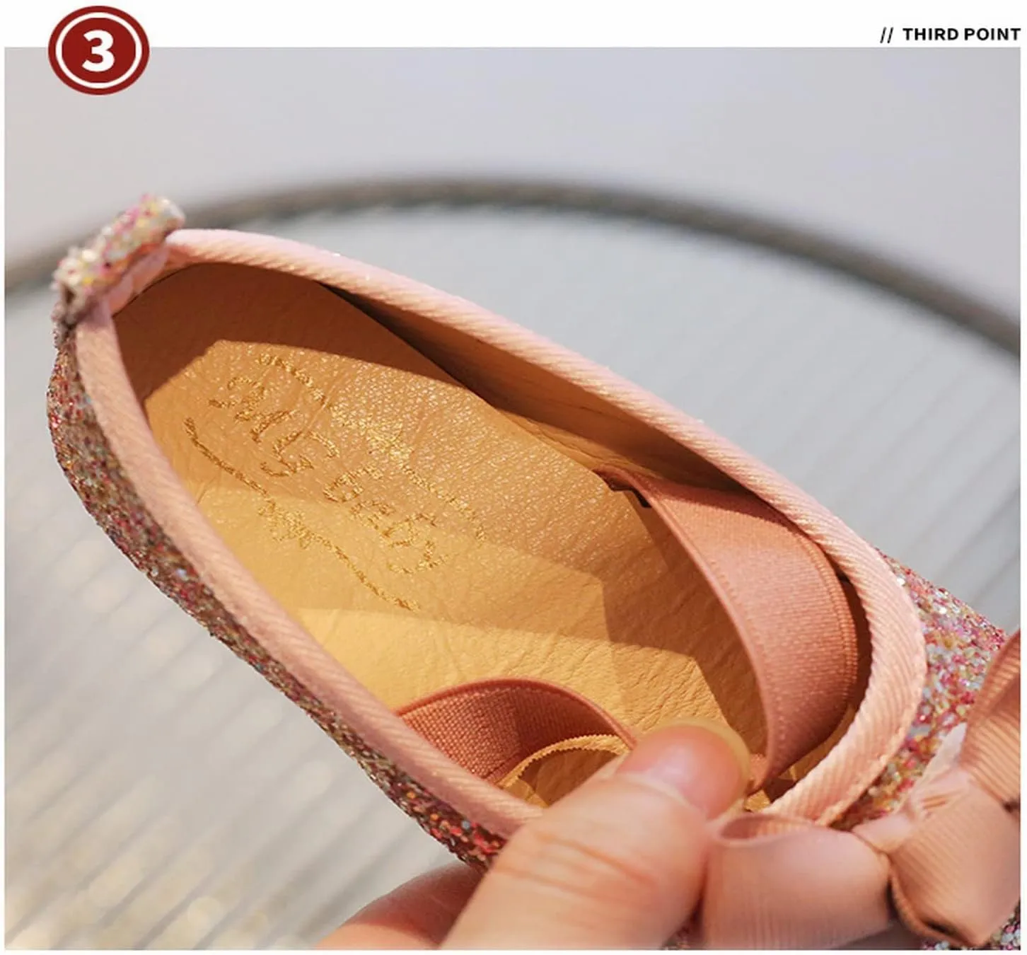 Baby Princess Shoes Kids Sparkling Bowkont Shoes with Sequins Children Butterfly Dance Shoes with Adjustic Hook for Party