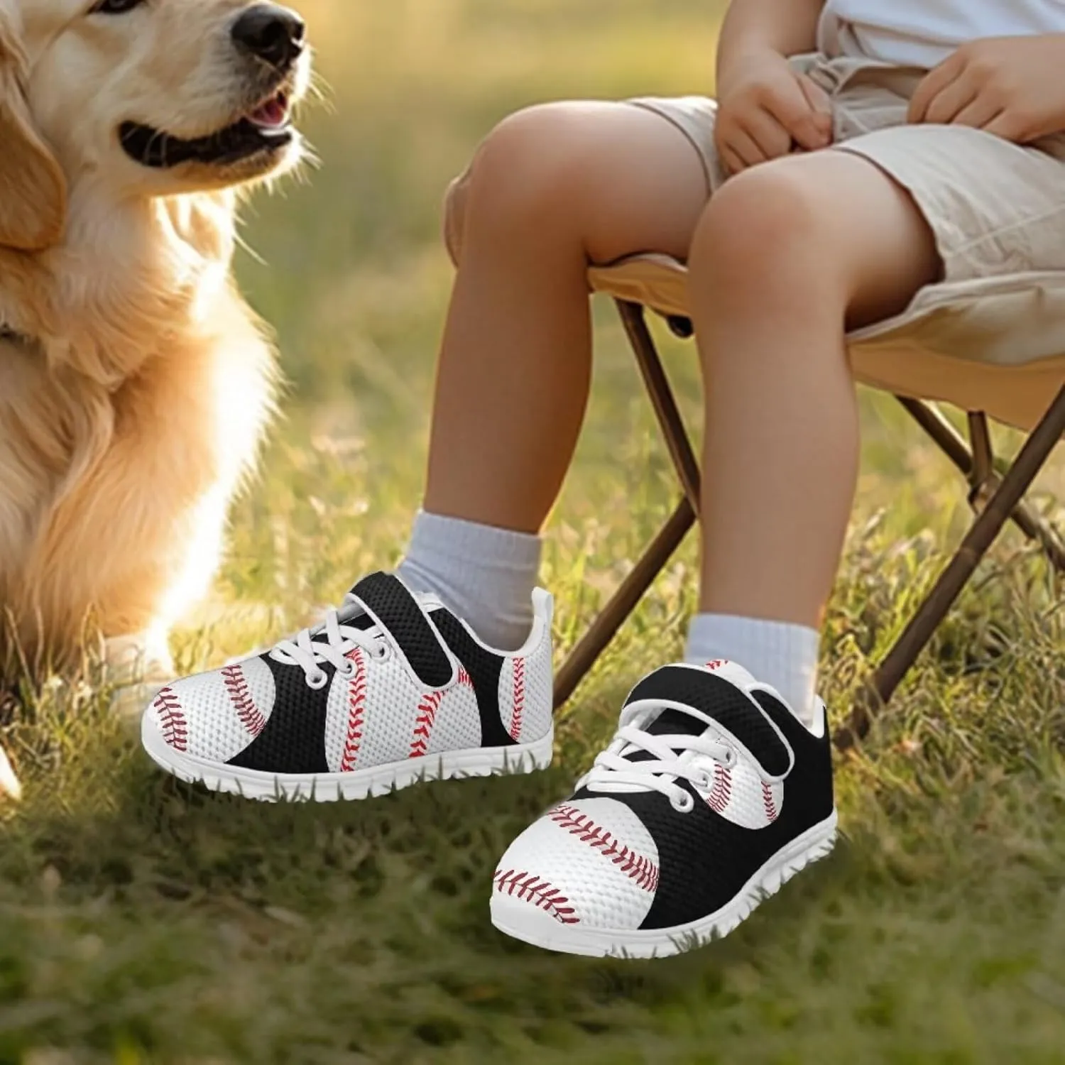 Baseball & Basketball Shoes for Boys Non Slip Little Kids Mesh Athletic Shoes Girls Running Shoes for Casual Wear,Exercise