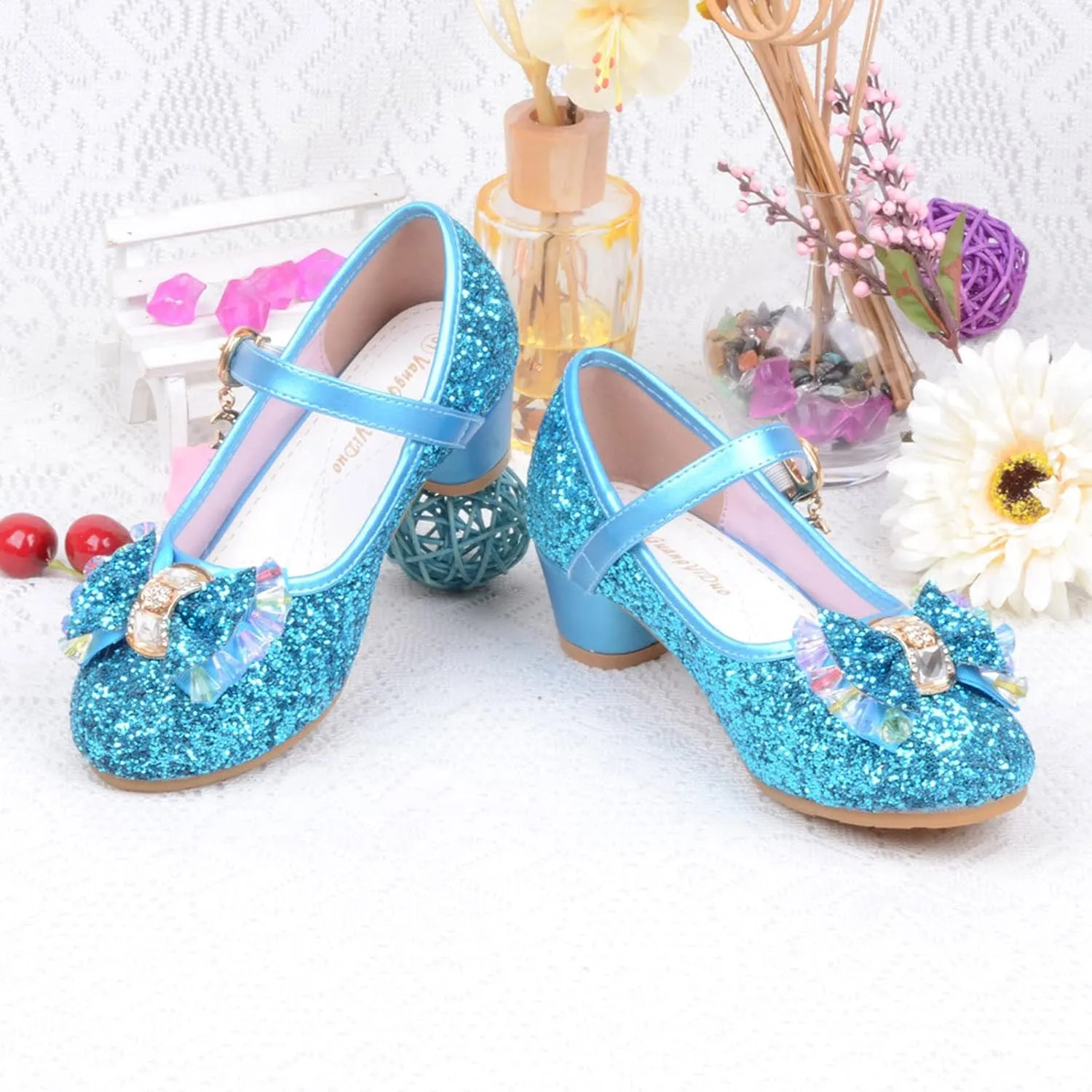 Black Shoes for Girls,Baby Kids Pearl Sandals Crystal Princess Shoes Bling Girls Infant Bowknot Baby Shoes Cute Shoes