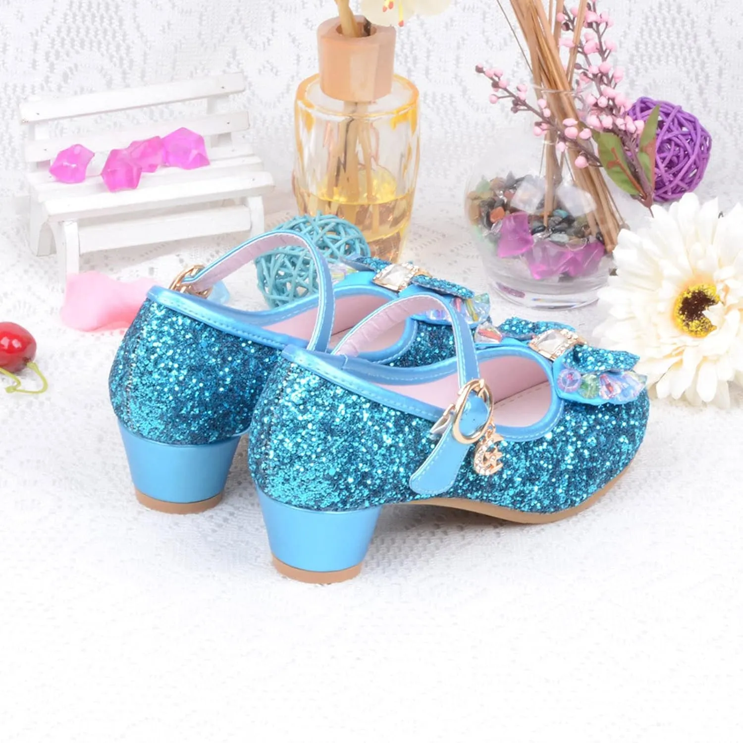 Black Shoes for Girls,Baby Kids Pearl Sandals Crystal Princess Shoes Bling Girls Infant Bowknot Baby Shoes Cute Shoes
