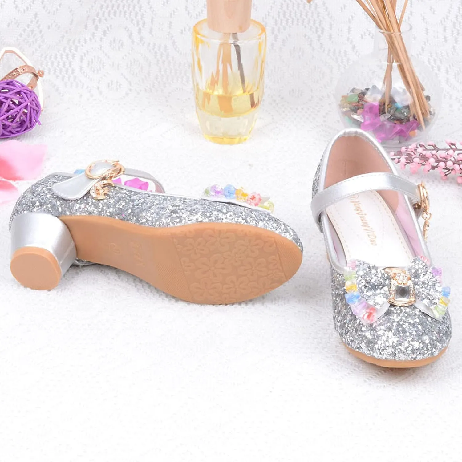 Black Shoes for Girls,Baby Kids Pearl Sandals Crystal Princess Shoes Bling Girls Infant Bowknot Baby Shoes Cute Shoes