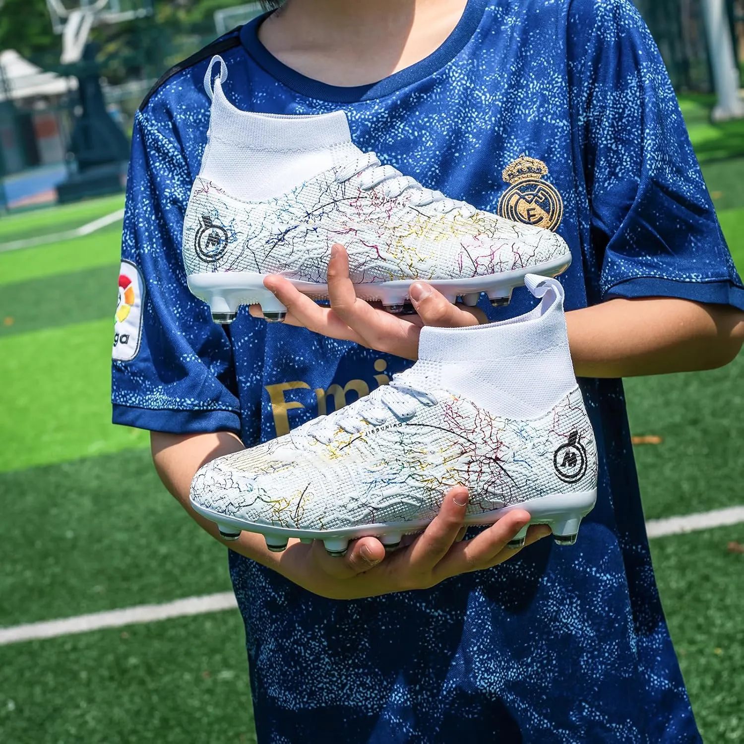 Boy Soccer Cleats Big Kids Soccer Shoes Professional Soccer Cleats Shoes,Unisex Soccer Sneakers for Little Kids Athletic