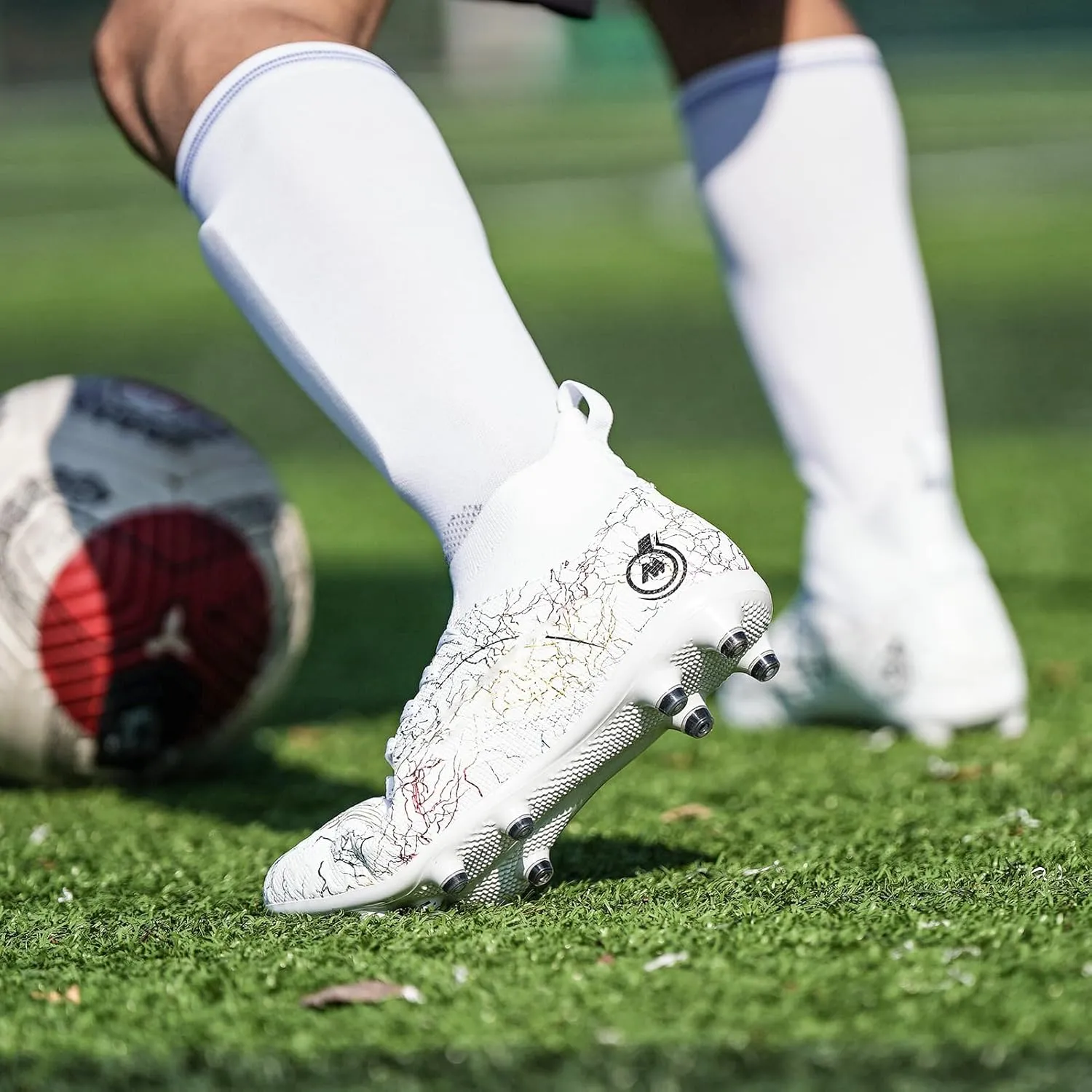 Boy Soccer Cleats Big Kids Soccer Shoes Professional Soccer Cleats Shoes,Unisex Soccer Sneakers for Little Kids Athletic