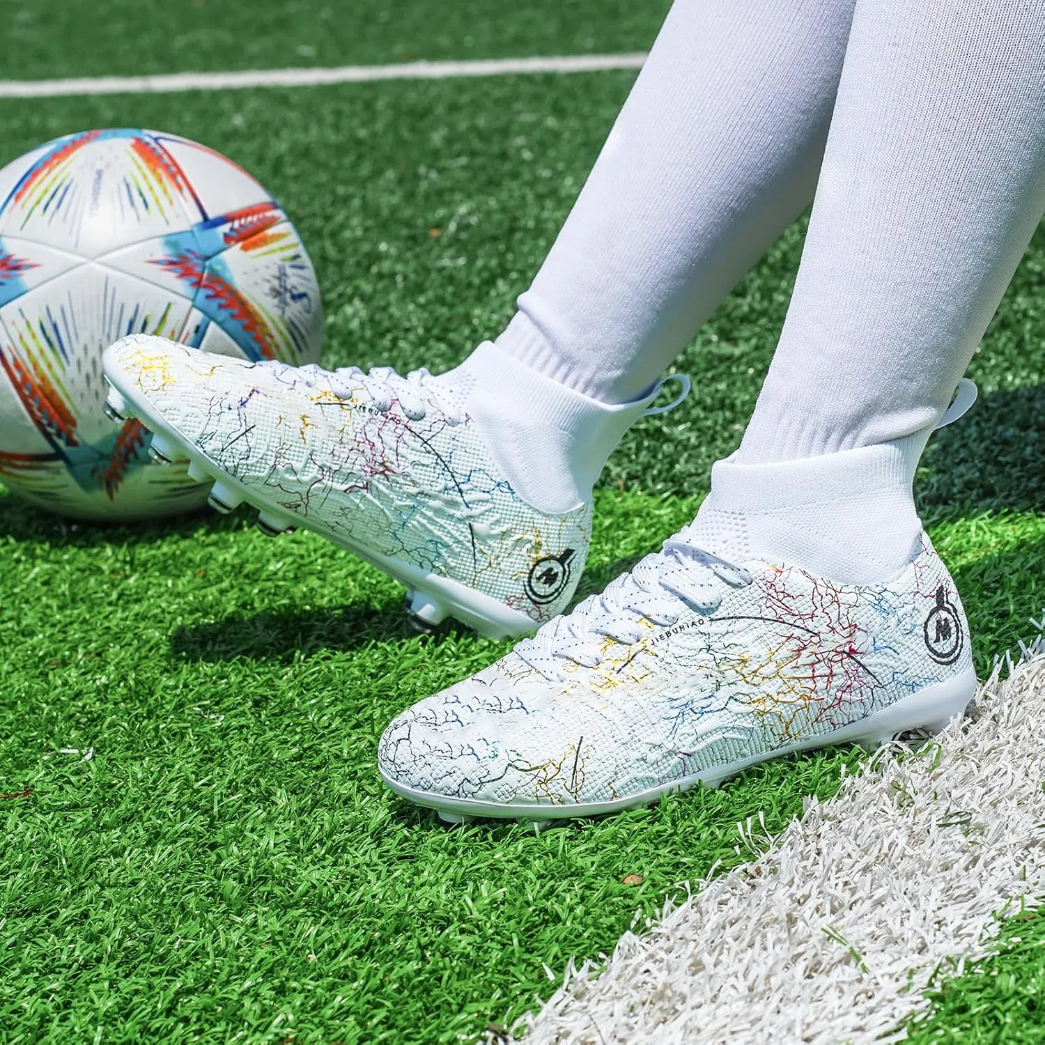 Boy Soccer Cleats Big Kids Soccer Shoes Professional Soccer Cleats Shoes,Unisex Soccer Sneakers for Little Kids Athletic
