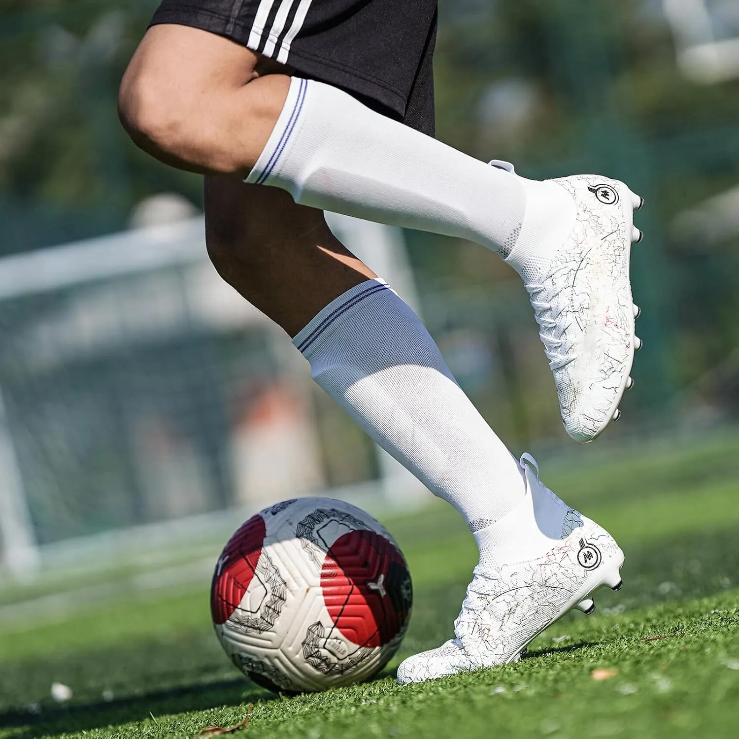 Boy Soccer Cleats Big Kids Soccer Shoes Professional Soccer Cleats Shoes,Unisex Soccer Sneakers for Little Kids Athletic