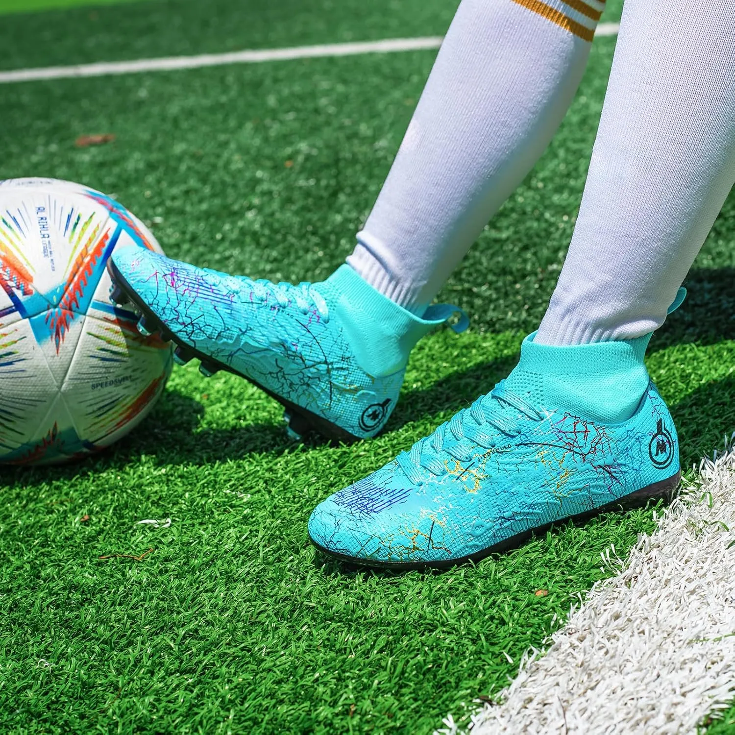 Boy Soccer Cleats Big Kids Soccer Shoes Professional Soccer Cleats Shoes,Unisex Soccer Sneakers for Little Kids Athletic