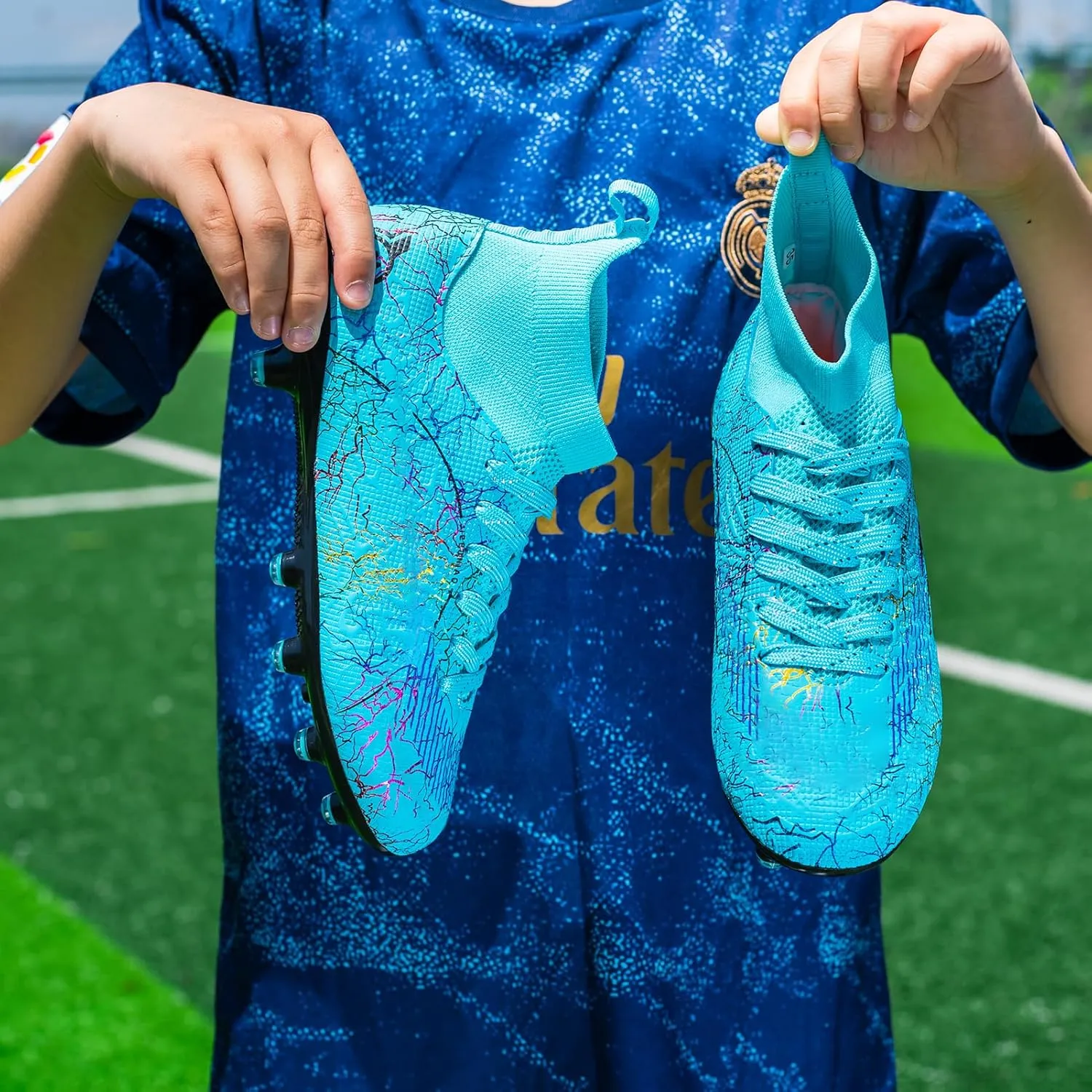 Boy Soccer Cleats Big Kids Soccer Shoes Professional Soccer Cleats Shoes,Unisex Soccer Sneakers for Little Kids Athletic
