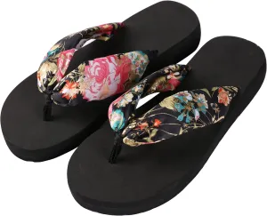 BPC Cloth Strap Flip Flops Sandals for Women with Arch Support, Ladies Yoga Sandals on Outdoor for Summer
