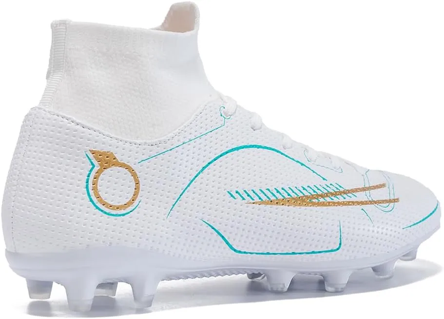 breooes Men’s Soccer Cleats Football Boots Professional Training Turf Mens Outdoor Indoor Sports Athletic Big Boy's Fashion Sneaker