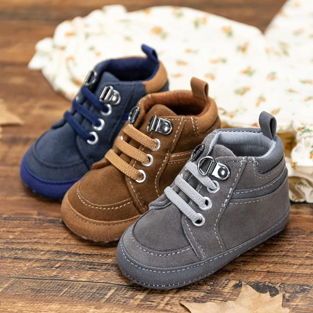 Casazoe Infant Baby Boys Girls Oxford Shoes PU Leather Wedding Loafers Brogue Toddler Baptism Dress Shoes First Steps Walking Flat Lazy Crib Shoe