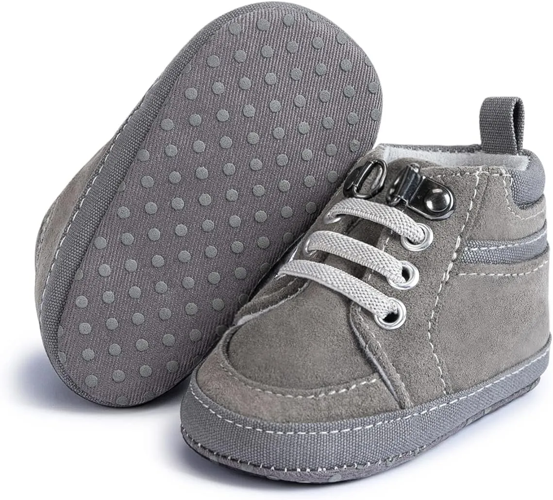 Casazoe Infant Baby Boys Girls Oxford Shoes PU Leather Wedding Loafers Brogue Toddler Baptism Dress Shoes First Steps Walking Flat Lazy Crib Shoe