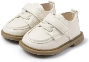 Casazoe Infant Baby Boys Girls Oxford Shoes PU Leather Wedding Loafers Brogue Toddler Baptism Dress Shoes First Steps Walking Flat Lazy Crib Shoe