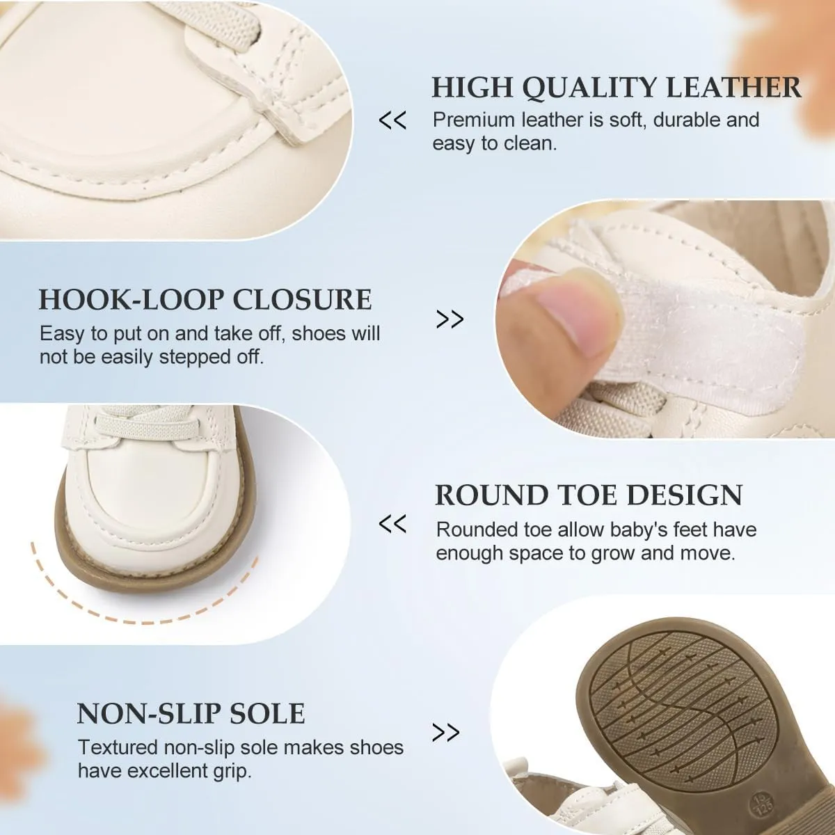 Casazoe Infant Baby Boys Girls Oxford Shoes PU Leather Wedding Loafers Brogue Toddler Baptism Dress Shoes First Steps Walking Flat Lazy Crib Shoe