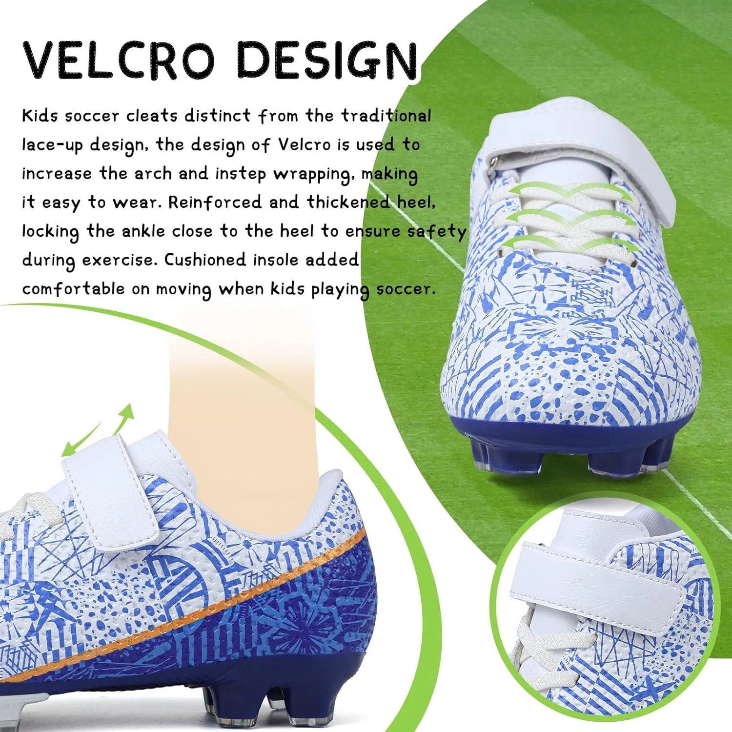 CBUSTER Kids Soccer Cleats Boys Football Cleats Girls Soccer Shoes