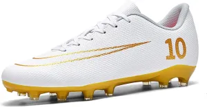DHOVOR Soccer Cleats Men's Football Shoes Youth Lightweight Football Cleats Anti Slip Athletics Football Trainers Indoor Outdoor Soccer Shoes Men