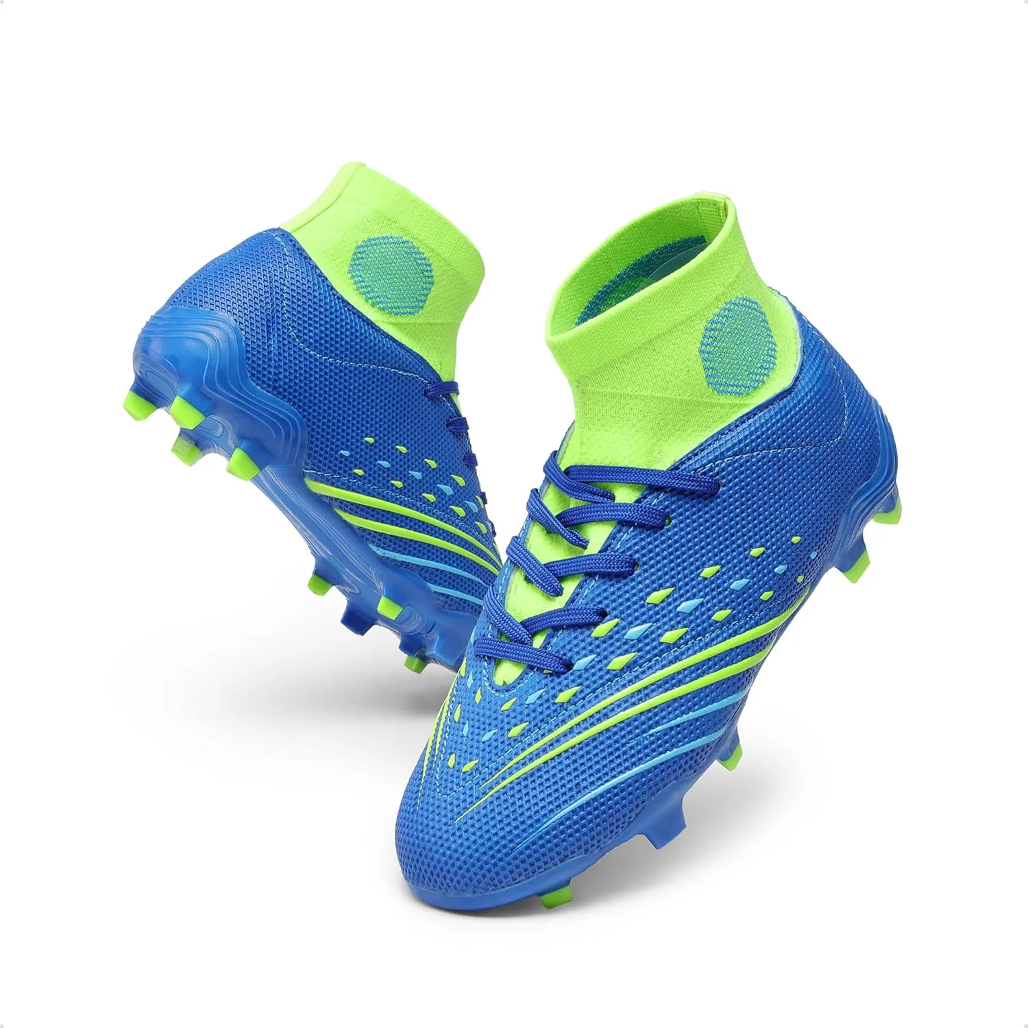 DREAM PAIRS Boys Girls Football Cleats Youth Firm Groud Outdoor Trainning Athletic Sport High Top Soccer Shoes for Little/Big Kid