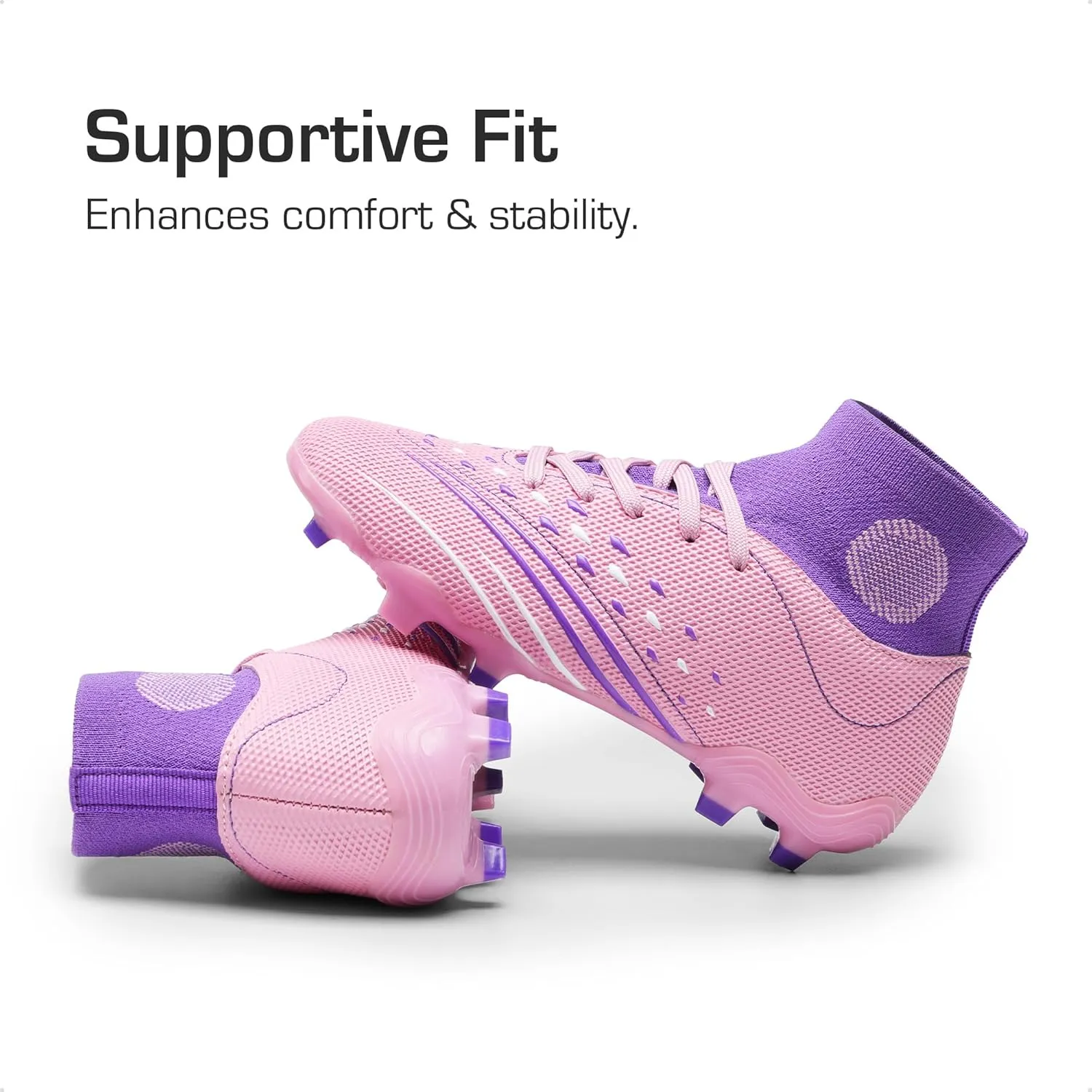DREAM PAIRS Boys Girls Football Cleats Youth Firm Groud Outdoor Trainning Athletic Sport High Top Soccer Shoes for Little/Big Kid