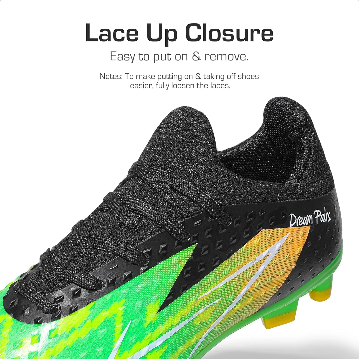 DREAM PAIRS Boys Girls Soccer Cleats Youth Firm Groud Football Shoes for Little/Big Kid