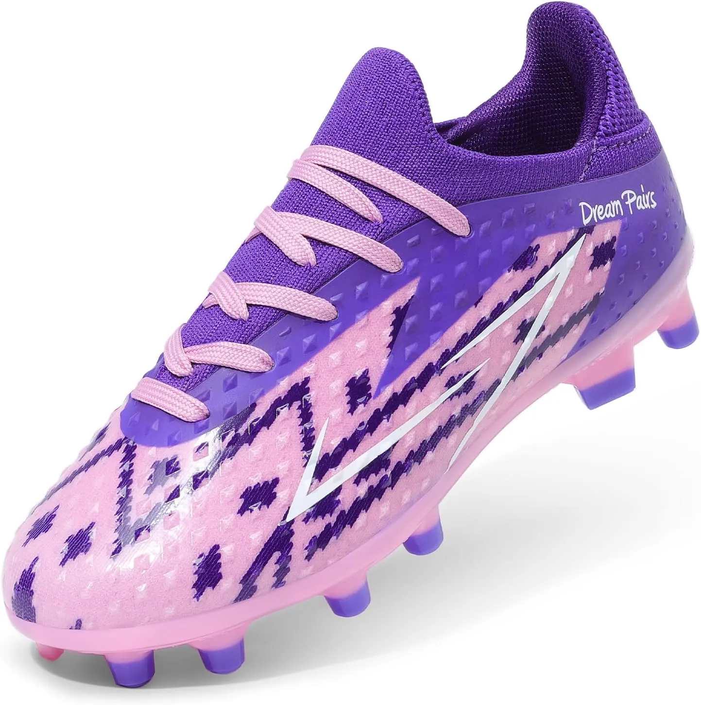 DREAM PAIRS Boys Girls Soccer Cleats Youth Firm Groud Football Shoes for Little/Big Kid