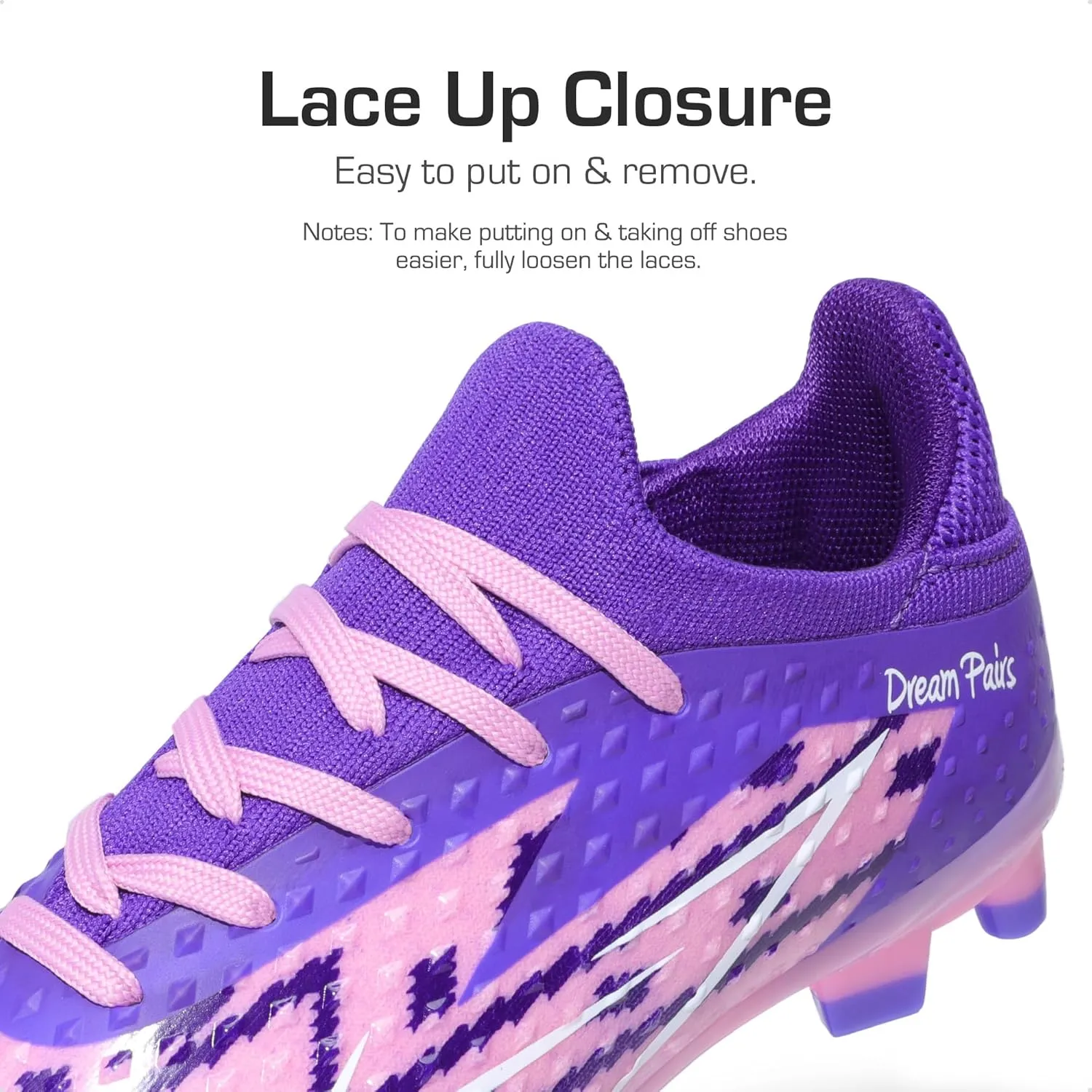 DREAM PAIRS Boys Girls Soccer Cleats Youth Firm Groud Football Shoes for Little/Big Kid