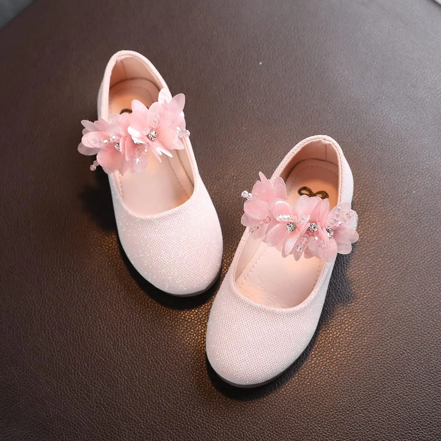 Dress Shoes for Girls,Toddler Kids Baby Girls Round Toe Floral Dance Princess Shoes Sandals 1-7 Years Wedding Shoes