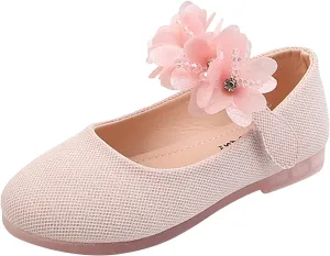 Dress Shoes for Girls,Toddler Kids Baby Girls Round Toe Floral Dance Princess Shoes Sandals 1-7 Years Wedding Shoes