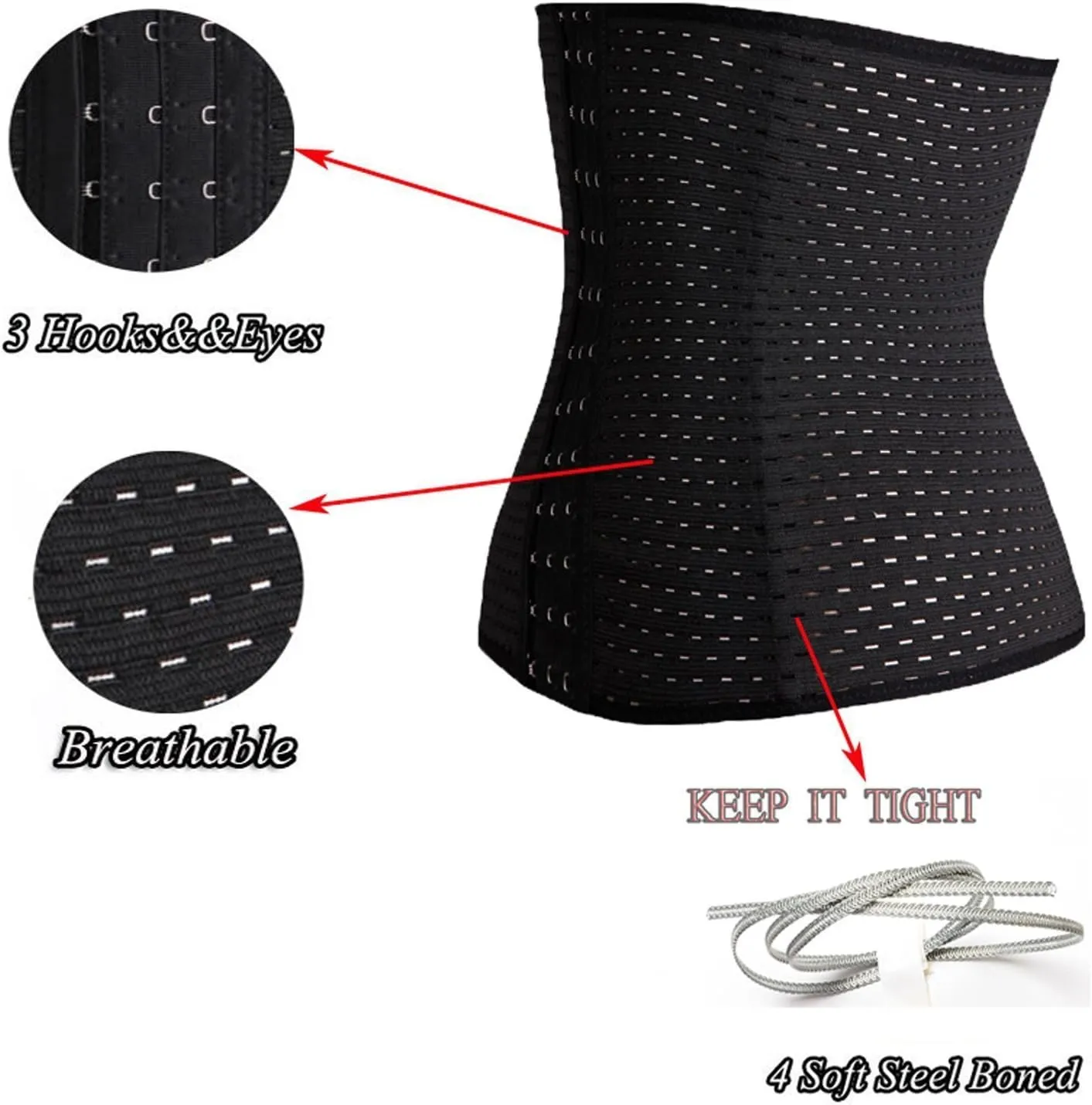 FUT Waist Trainer for Women Corset Shapewear Tummy Control Waist Cincher Slim Body Shaper