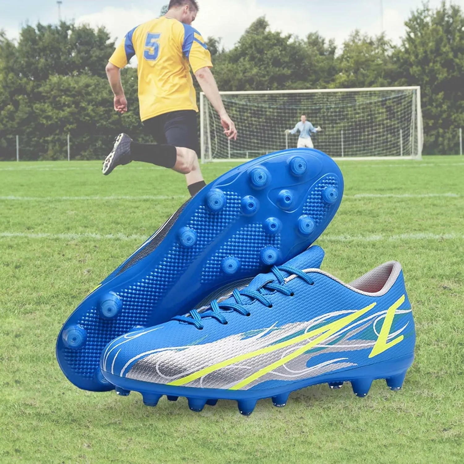 Girls Soccer Cleats Kids Outdoor/Indoor Football Trainning Shoes Athletic Shoes Football Cleats Boys Sneakers