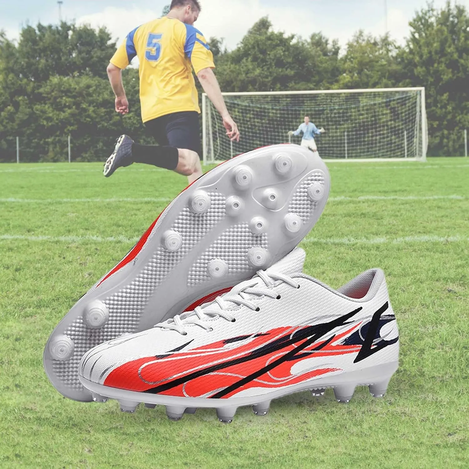 Girls Soccer Cleats Kids Outdoor/Indoor Football Trainning Shoes Athletic Shoes Football Cleats Boys Sneakers