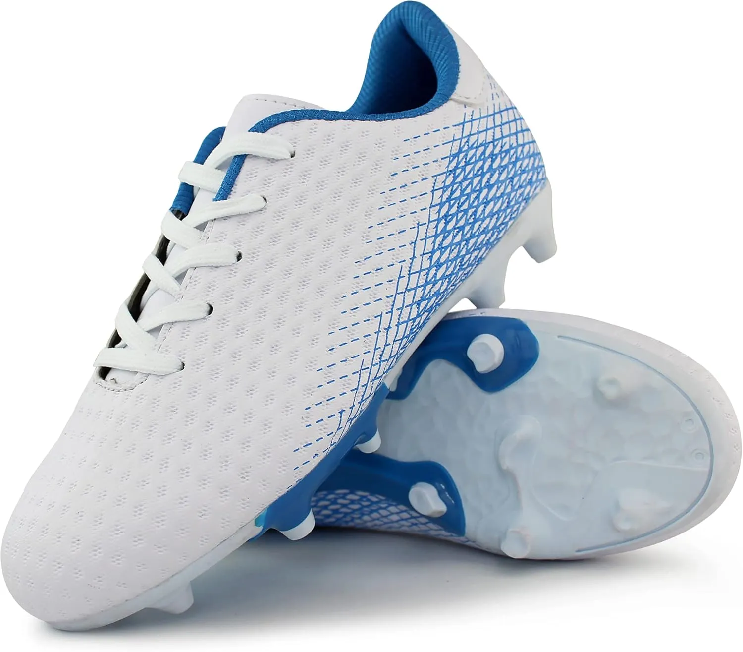 Hawkwell Kids Athletic Firm Ground Outdoor Comfortable Soccer Cleats Shoes(Toddler/Little Kid/Big Kid)