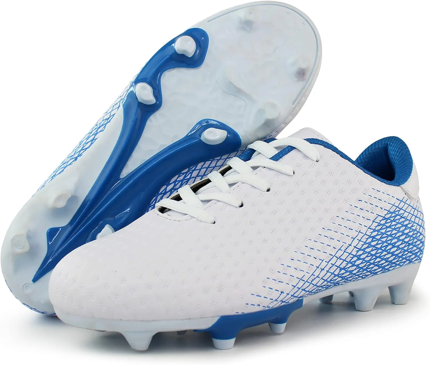 Hawkwell Kids Athletic Firm Ground Outdoor Comfortable Soccer Cleats Shoes(Toddler/Little Kid/Big Kid)