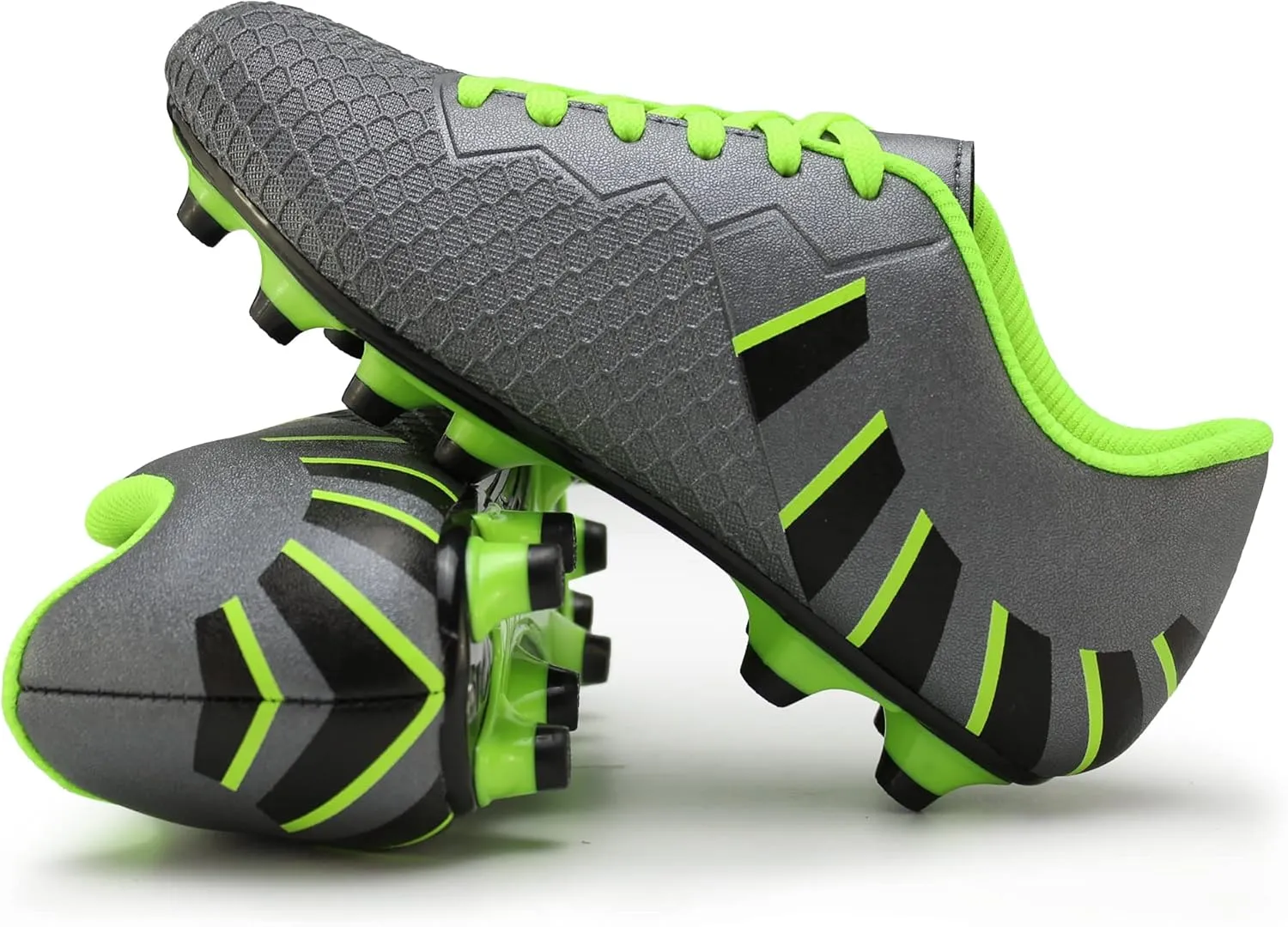 Hawkwell Kids Athletic Firm Ground Outdoor Comfortable Soccer Cleats(Toddler/Little Kid/Big Kid)