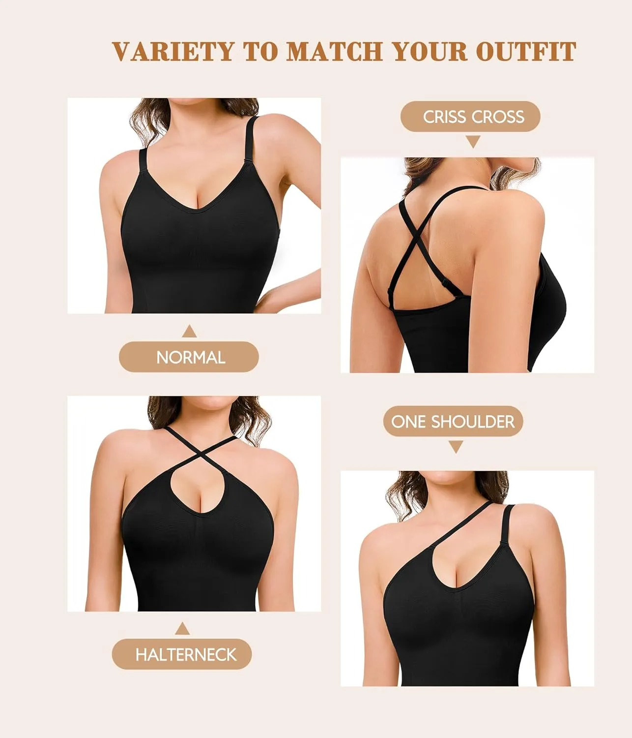 Irisnaya Waist Trainer Shapewear Bodysuits For Women - Seameless Tummy Control Bodysuit Full Body Shaper