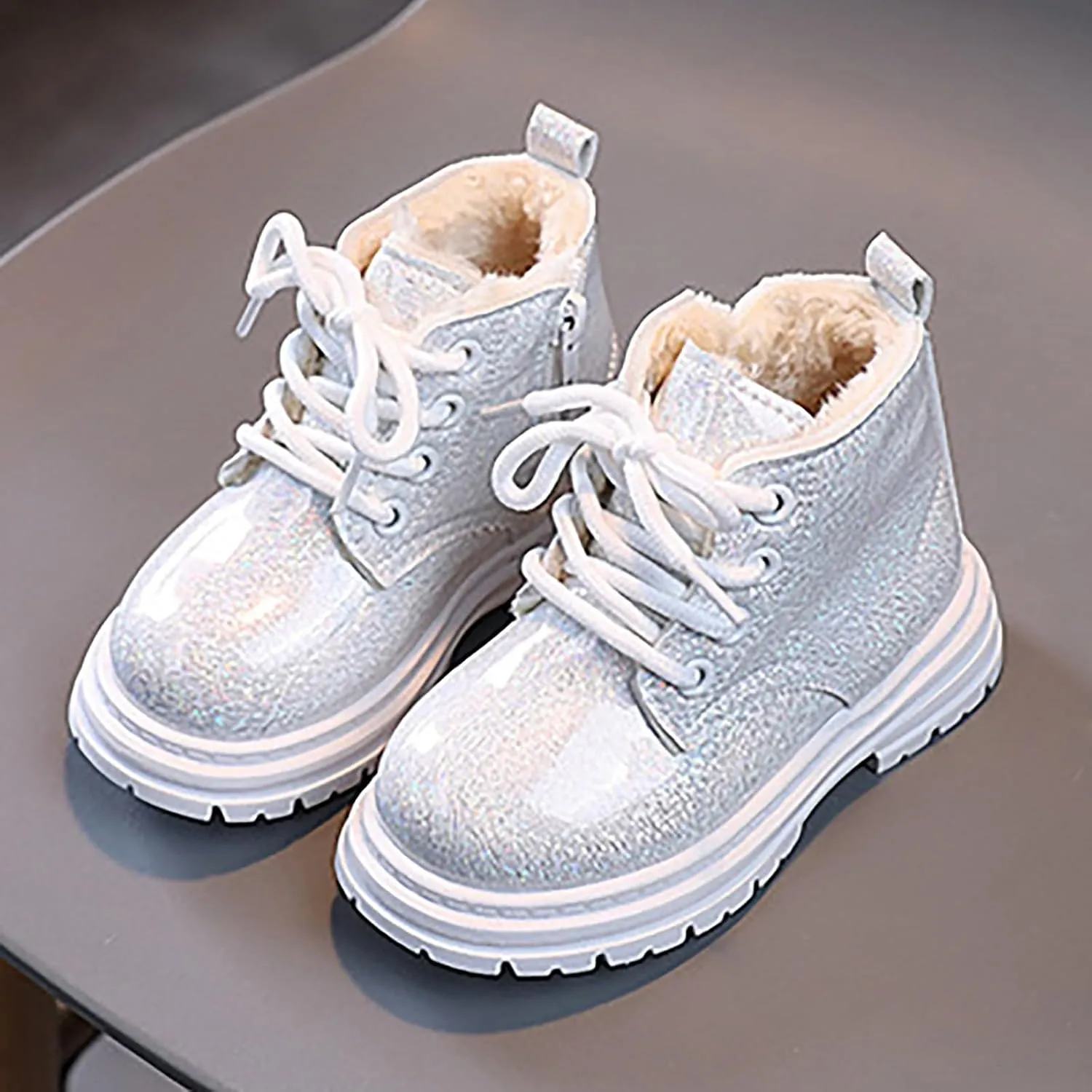 Kids Girls Ankle Boots Little Kid High Top Dress Shoes Lace Up/Zip Booties Classic Casual Walking Work Boot