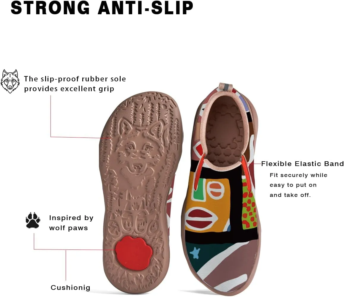 Kids Slip On Travel Shoes Boy Girl Loafers Casual Walking Lightweight Comfort Abstract Art Painted Sneakers (Big Kid/Little Kid/Toddler)