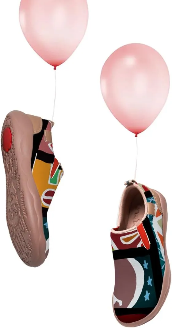 Kids Slip On Travel Shoes Boy Girl Loafers Casual Walking Lightweight Comfort Abstract Art Painted Sneakers (Big Kid/Little Kid/Toddler)