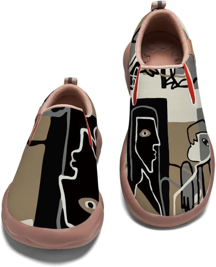 Kids Slip On Travel Shoes Boy Girl Loafers Casual Walking Lightweight Comfort Abstract Art Painted Sneakers (Big Kid/Little Kid/Toddler)