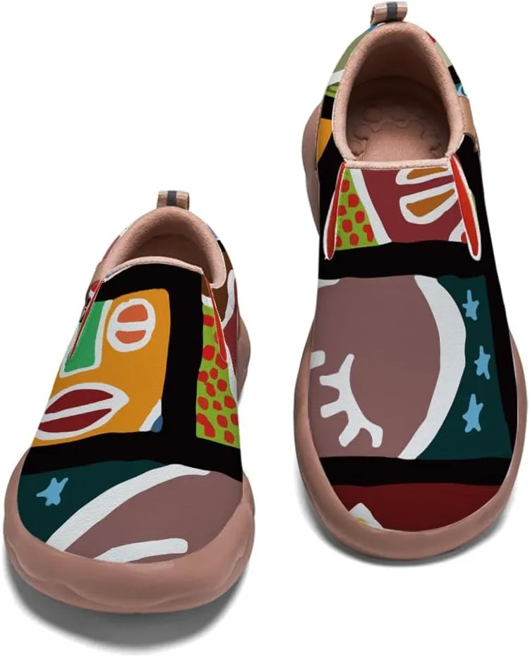 Kids Slip On Travel Shoes Boy Girl Loafers Casual Walking Lightweight Comfort Abstract Art Painted Sneakers (Big Kid/Little Kid/Toddler)