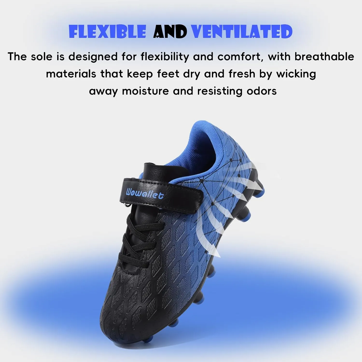 Kids Soccer Cleats Boys Girls Athletic Football Shoes for Unisex