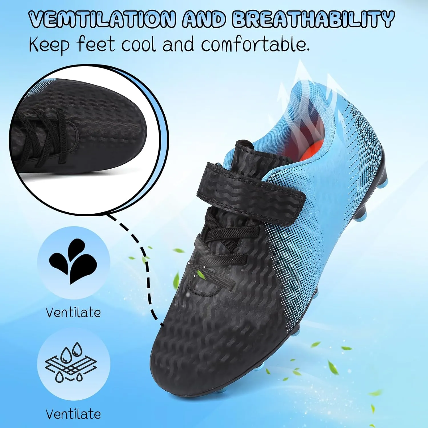 Kids Soccer Cleats Boys Girls Football Cleats Outdoor Indoor Soccer Shoes AG TF