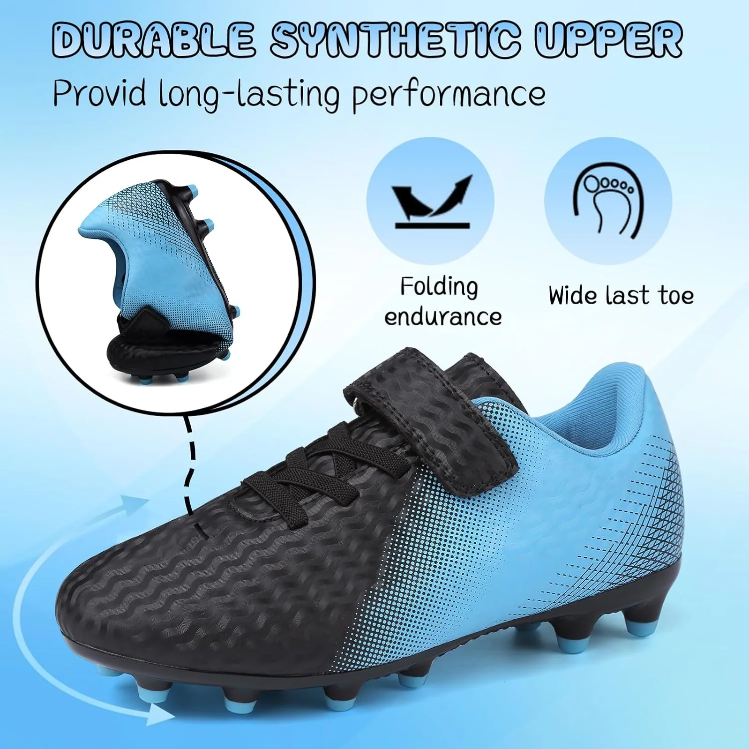 Kids Soccer Cleats Boys Girls Football Cleats Outdoor Indoor Soccer Shoes AG TF
