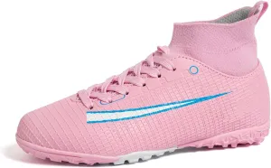 Kids Soccer Cleats,Unisex Football Shoes Outdoor,High-Top Boys Girls Athletic Soccer Shoes