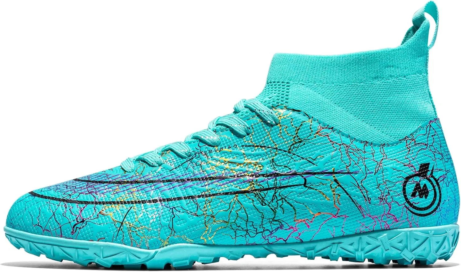 Kids Soccer Shoes Indoor Futsal Turf Youth Soccer Cleats Boys TF High-Top Football Boots for Training Outdoor Indoor
