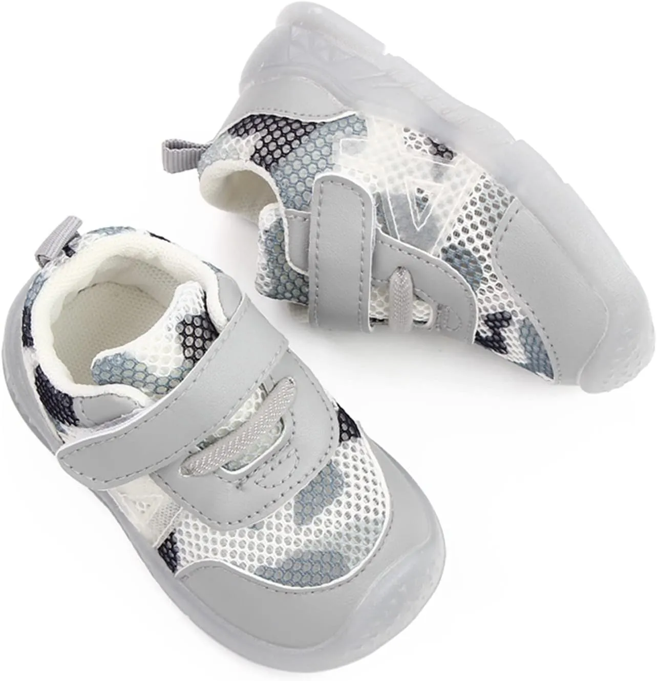 Light up Toddler Shoes Boys and Girls Children Breathable Hook Loop Non Slip Soft Size 5 Toddler Boy Sneakers