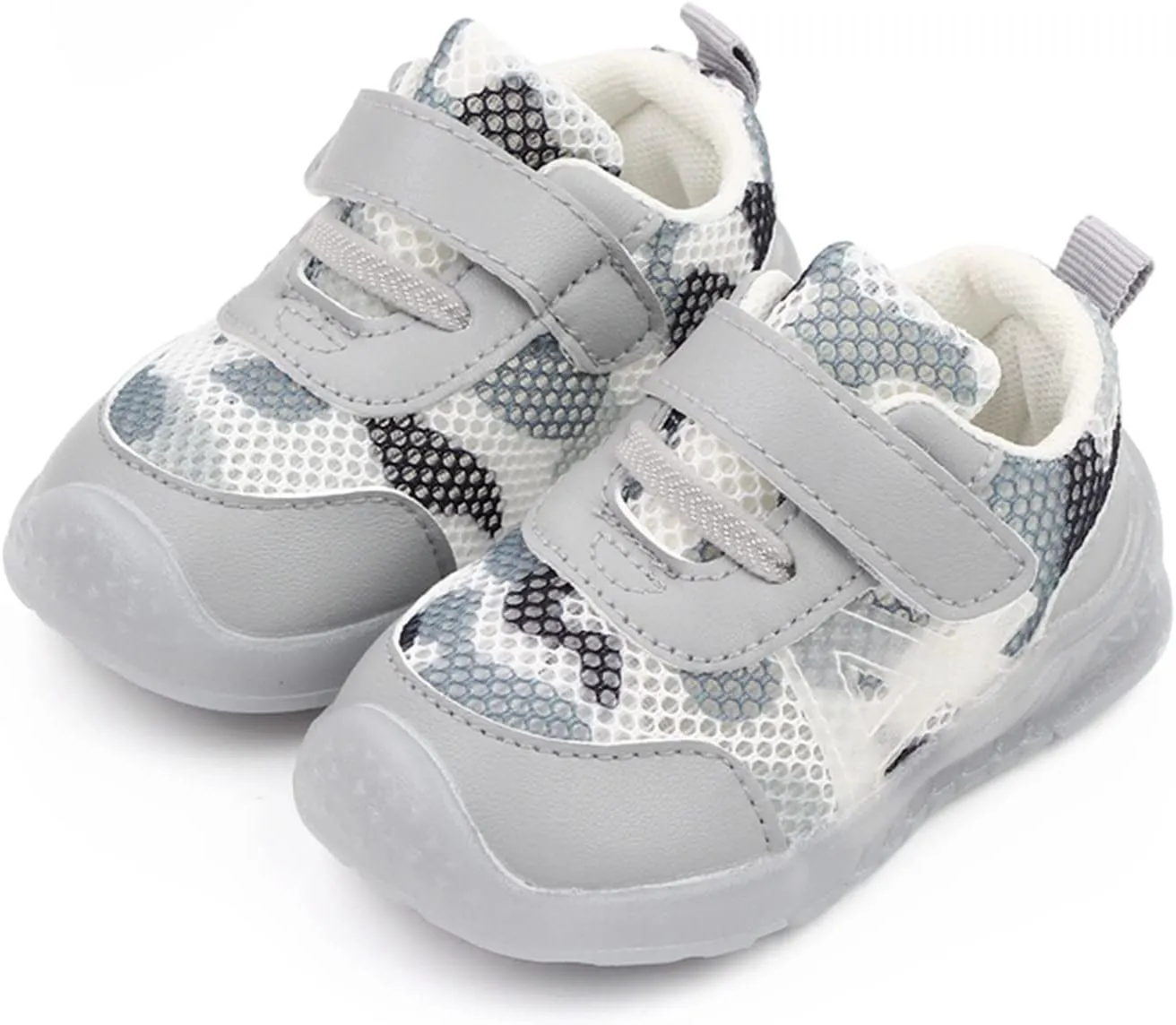 Light up Toddler Shoes Boys and Girls Children Breathable Hook Loop Non Slip Soft Size 5 Toddler Boy Sneakers