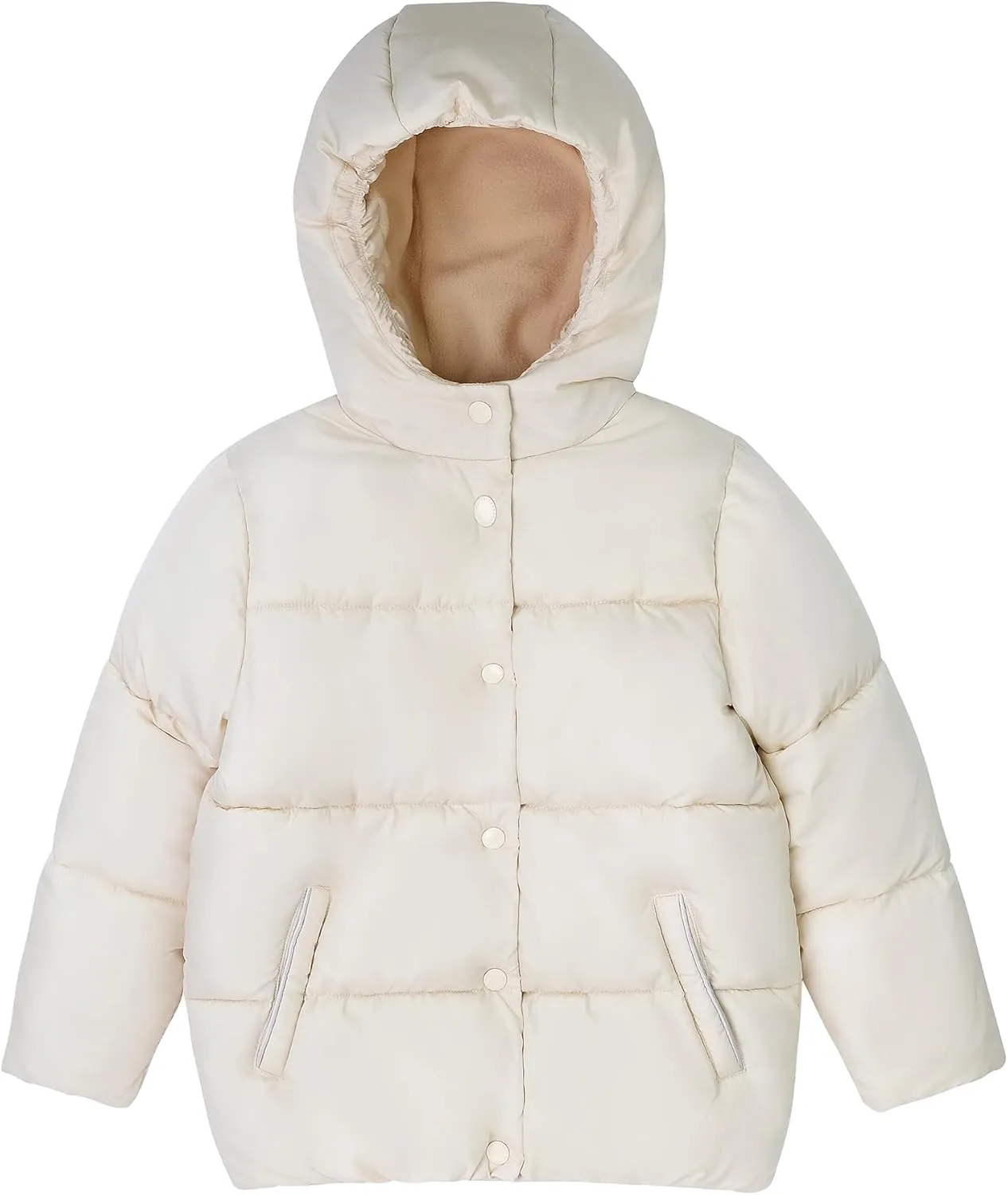 maoo garden Toddler Girls Puffer Winter Jacket 3-7 Years Little Girls Faux-Down Fleece Lined Water-Resistant Coat